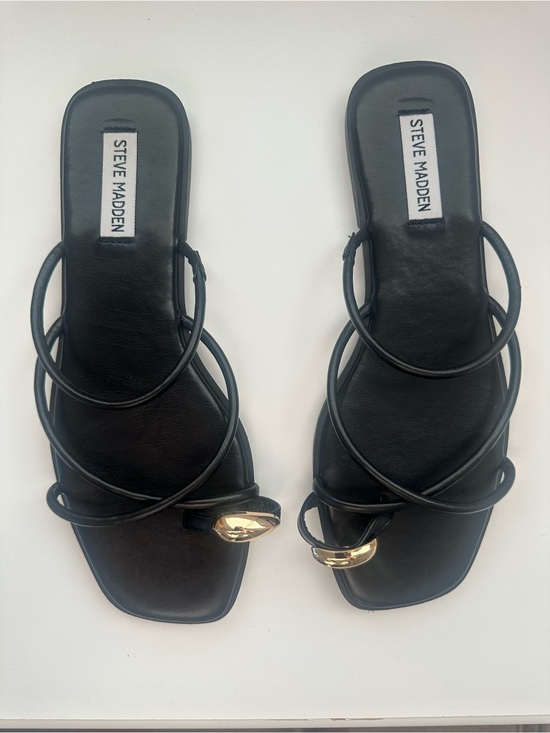 Steve Madden Shoes - Steve Madden Adriell Black Sandals Size 9 1/2